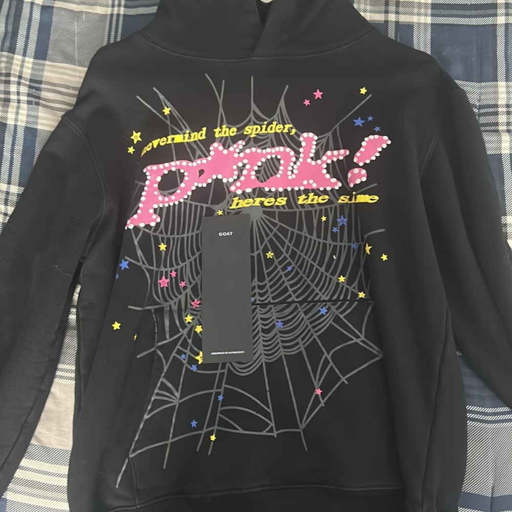 Men’s small sp5der hoodie. Worn once in perfect condition.